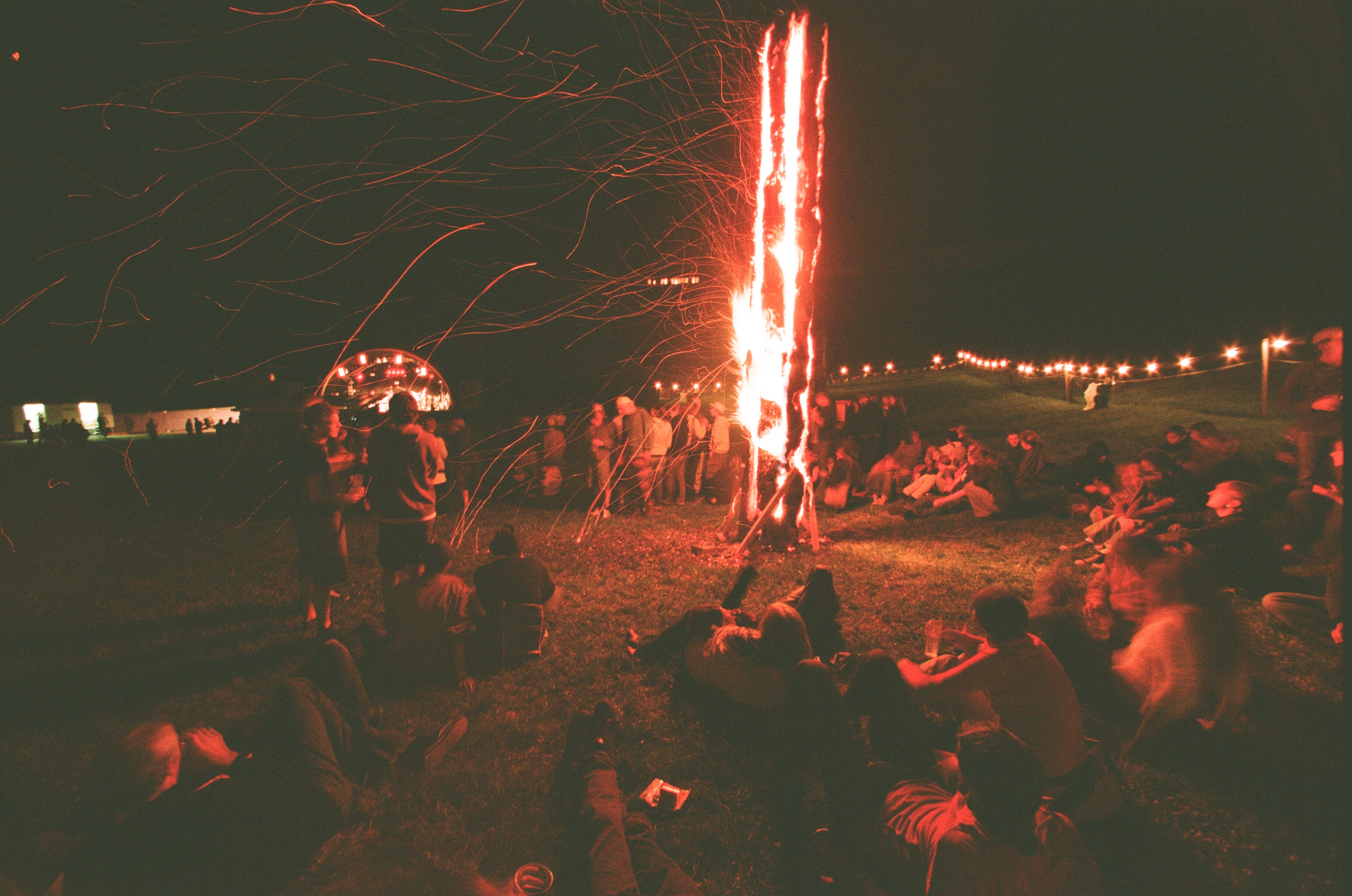 Clanx Festival — fire at night